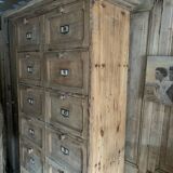 Ancien meuble de notaire à clapets en bois