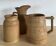 Trio of stoneware jug vases from the 70s