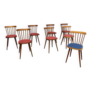 Huit chaises Baumann - assise