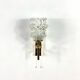 Antique wall light, Arlus type torch, in brass and glass tulip