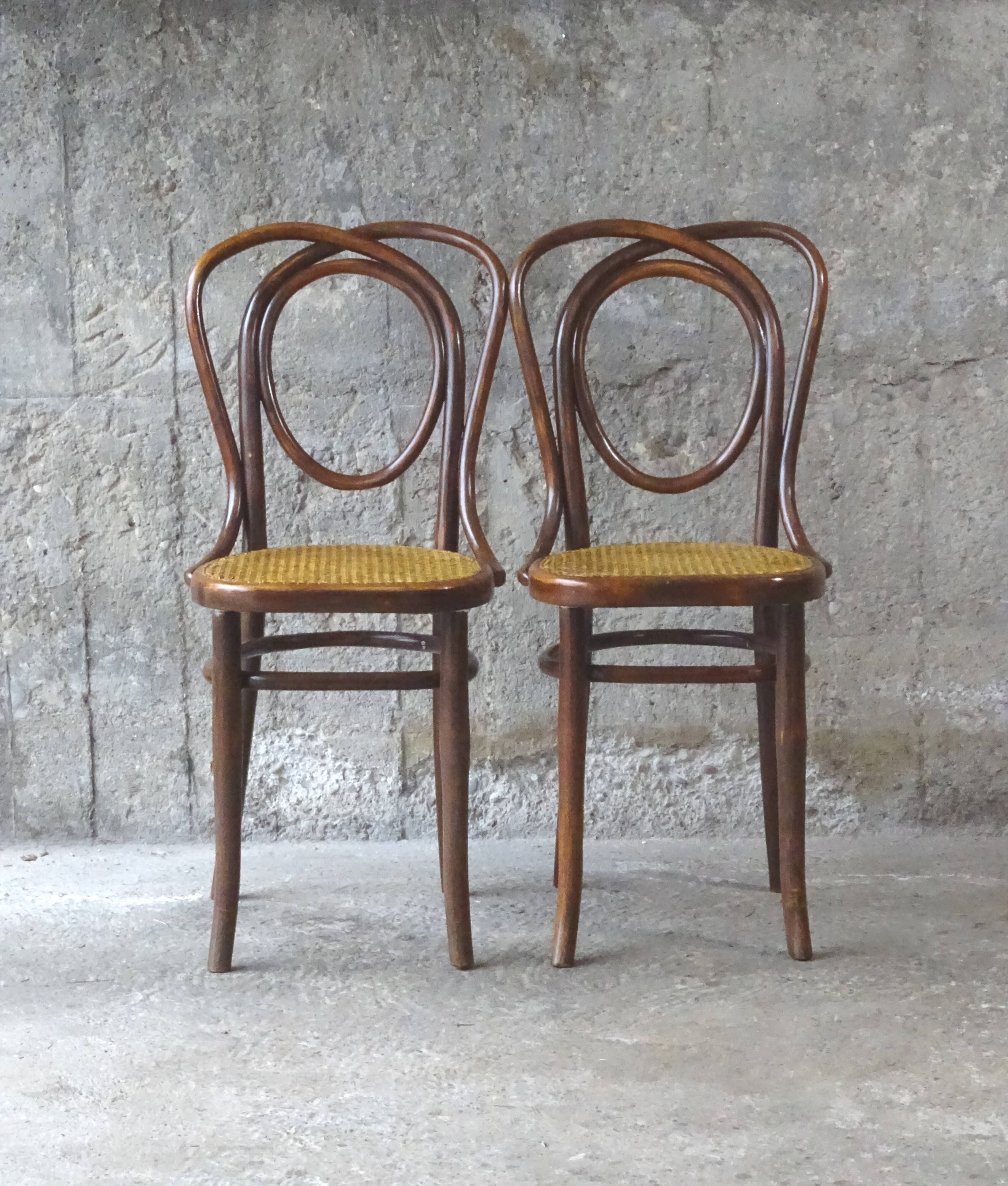 Two chairs no. 46 from kohn/ mundus/thonet circa 1925 cannes,
