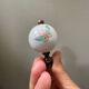 pair of antique painted porcelain knob handles