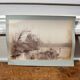 Photo album glued onto cardboard depicting a 19th-century watercourse.