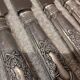 12 silver-plated metal table knives yrras style louis xvi