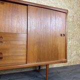 60s 70s teak sideboard highboard H.W. Klein Bramin Danish Modern Design