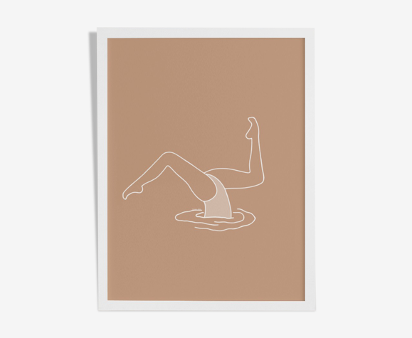 Illustration "Poussée Barracuda" (orange) par Noums Atelier