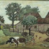 Old table, 1960s farmyard