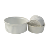 Lot de 3 ramequins en porcelaine