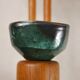 Wall lamp in oak and ceramic Guillerme and Chambron
