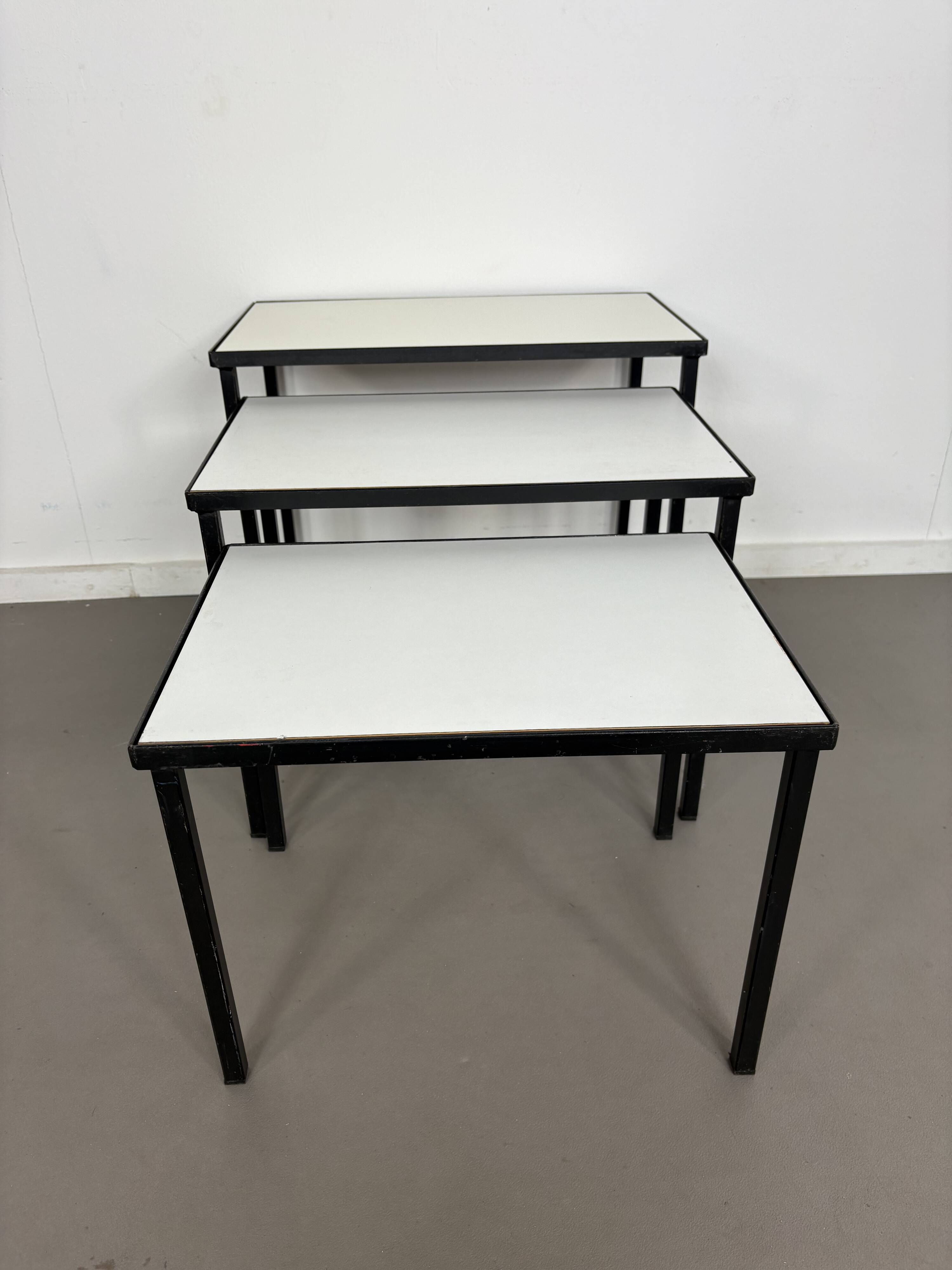 Vintage Artimeta Sidetables with reversibel top sixties
