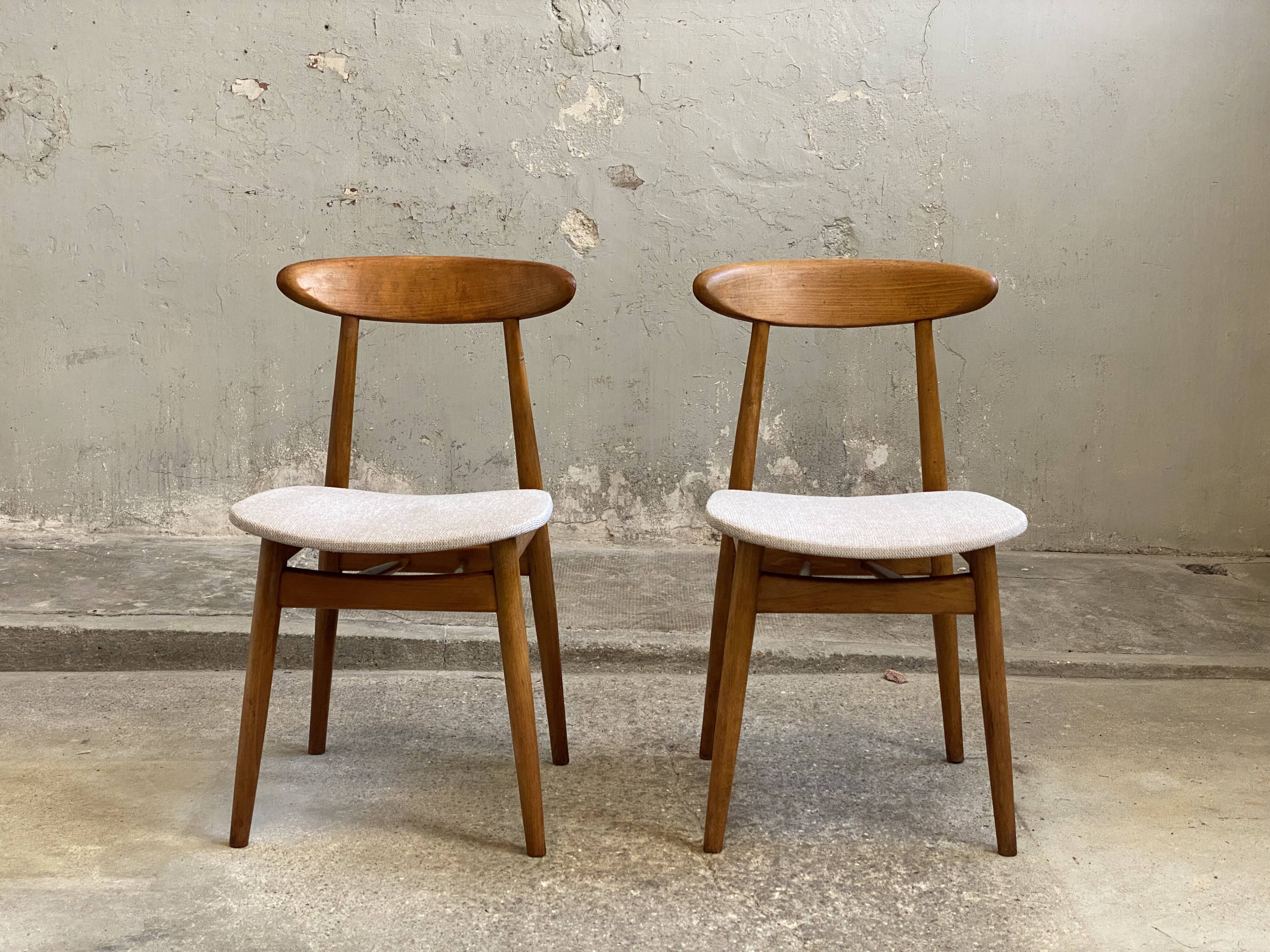 pair Scandinavian chairs from the 60s
