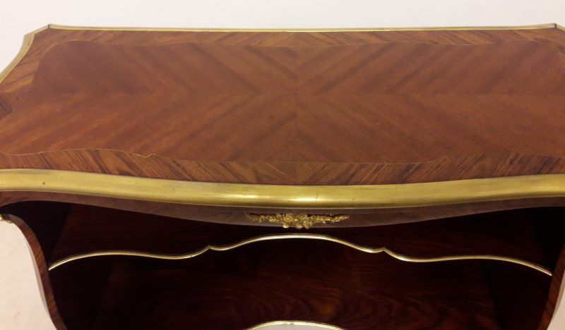 Library shelf, marquetry and gilded bronzes Napoleon III