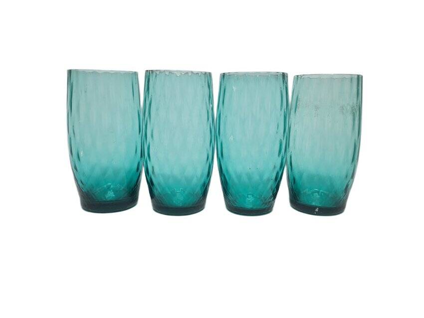 Vintage cocktail glasses by Sarnecki for Krosno Glassworks, Poland, 1970s, set of 4