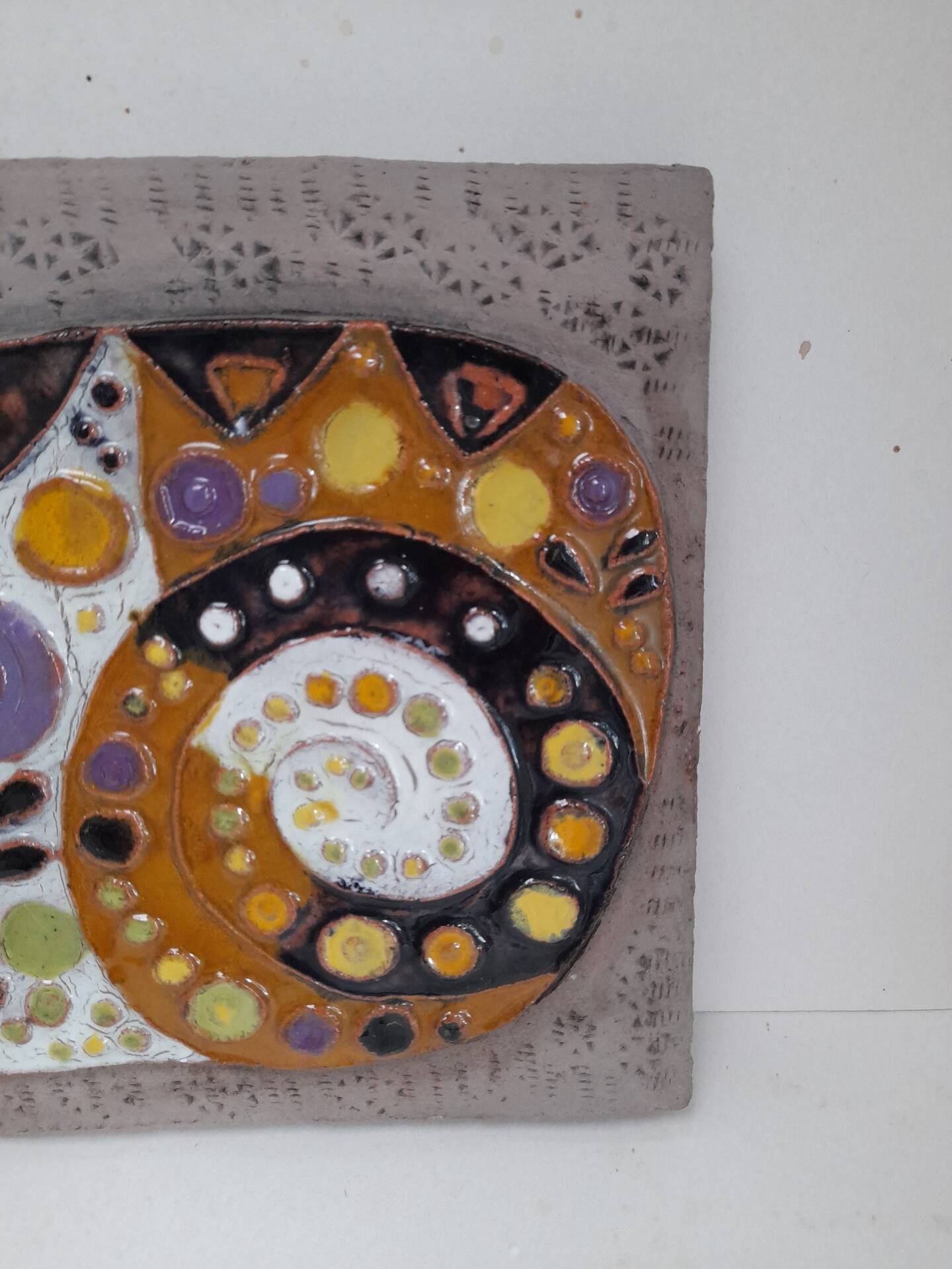 Large wall ceramic Cat by Renate Rhein