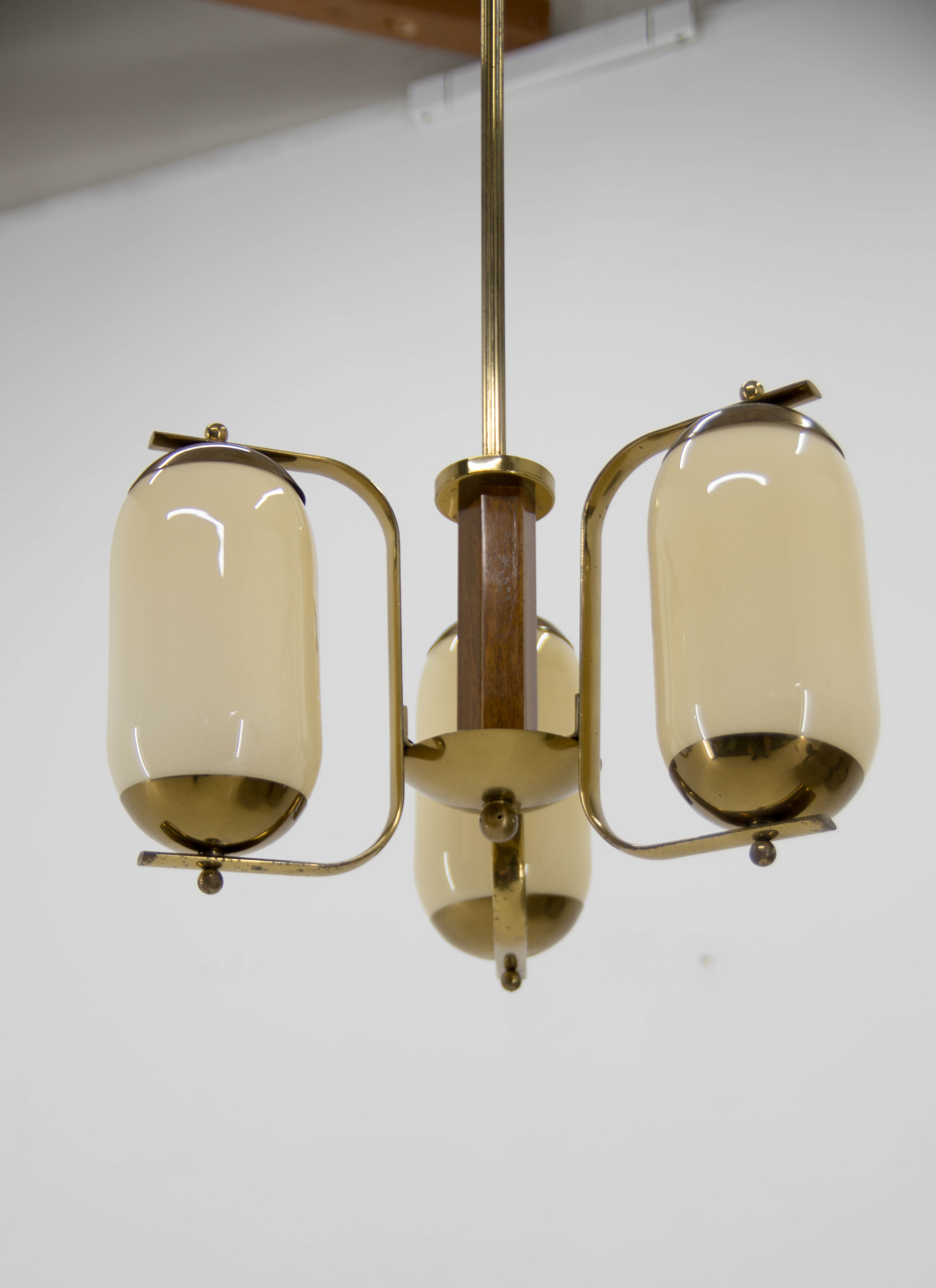 Art Deco Three-flamming Chandelier, 1940s