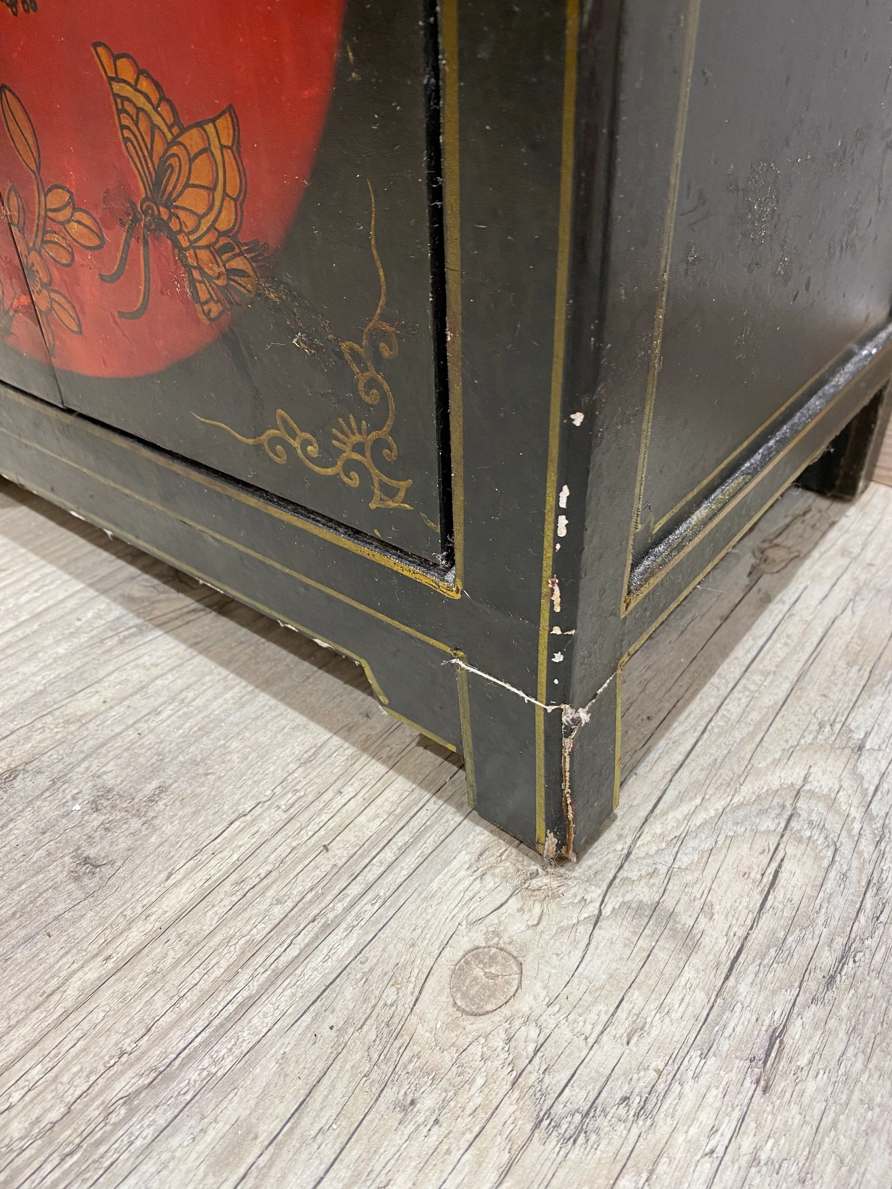 Bedside table / antique Asian accent furniture