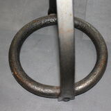 Cendrier jean pierre ryckaert design fer forgé et cuir