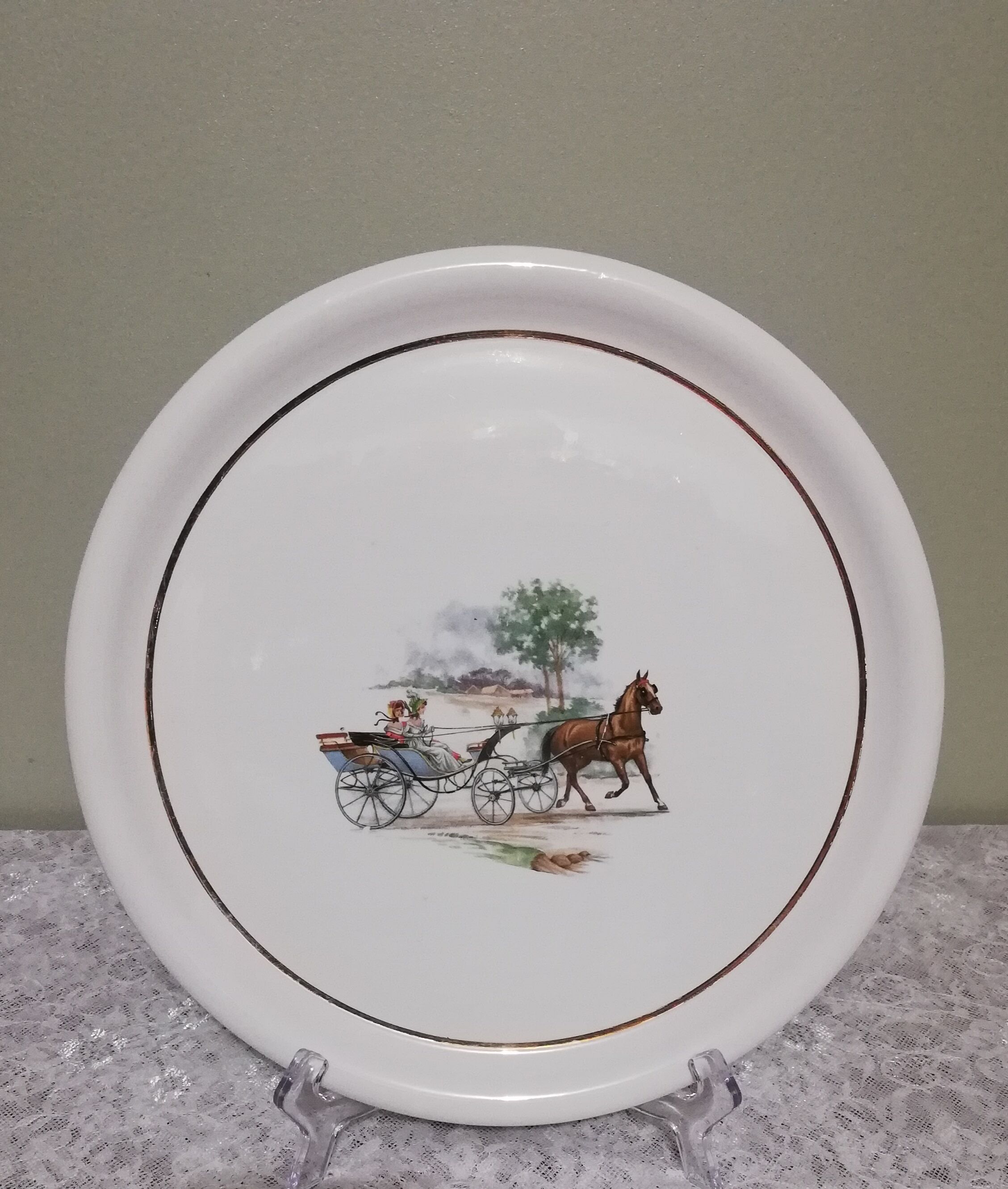 Flat Luneville Badonviller pattern carriages diameter 31