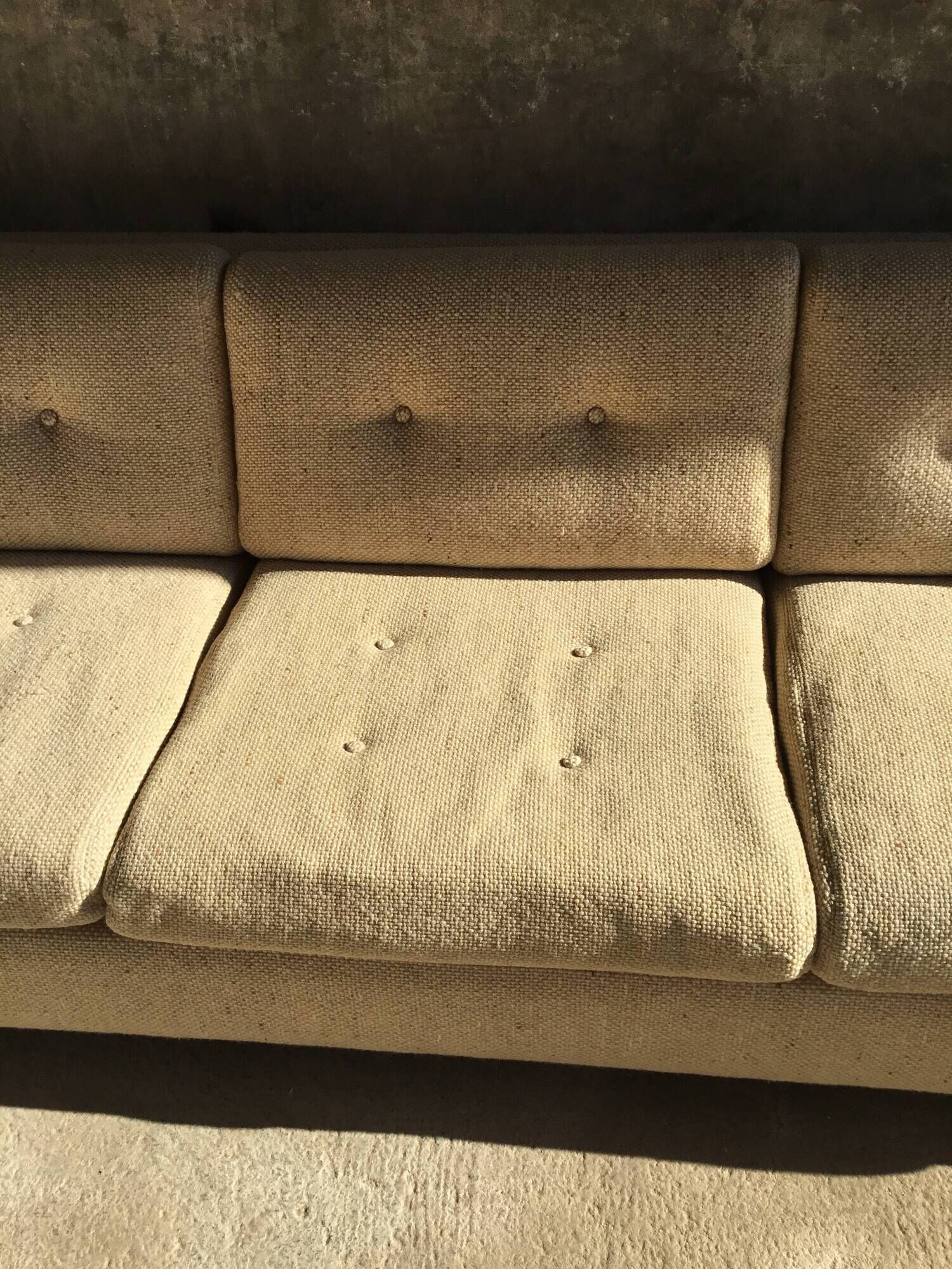 Three-seater canapé in mottled wool by Eddie Harlis - International Furniture