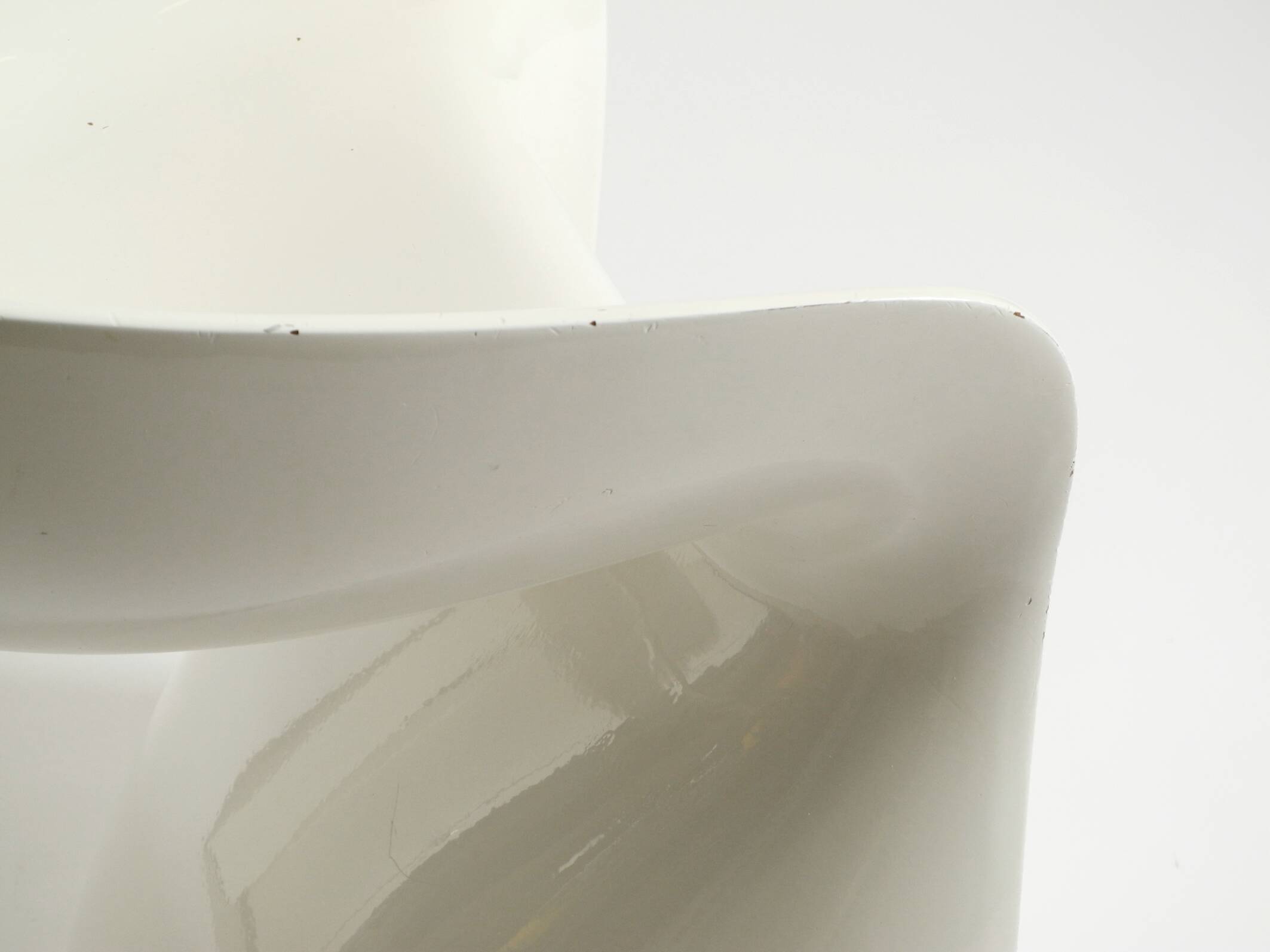 White stool by Winfried Staeb from the 1970s for the Form + Life Collection