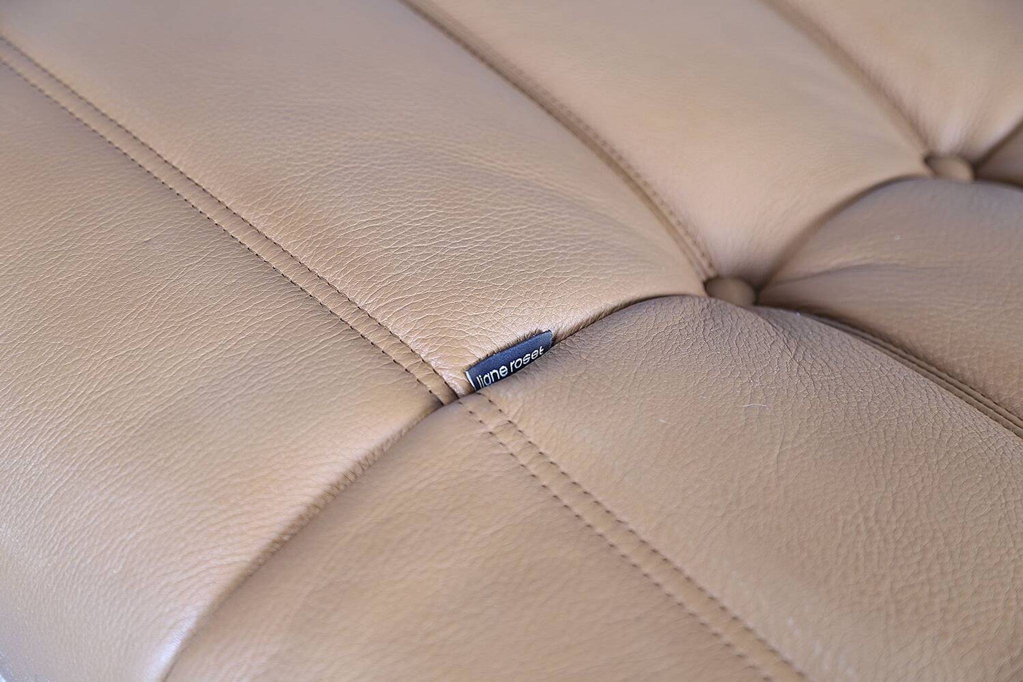Cognac leather Ligne Roset Togo set from 2010 designed by Michel Ducaroy
