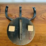 Wall-mounted coat rack with 3 hooks