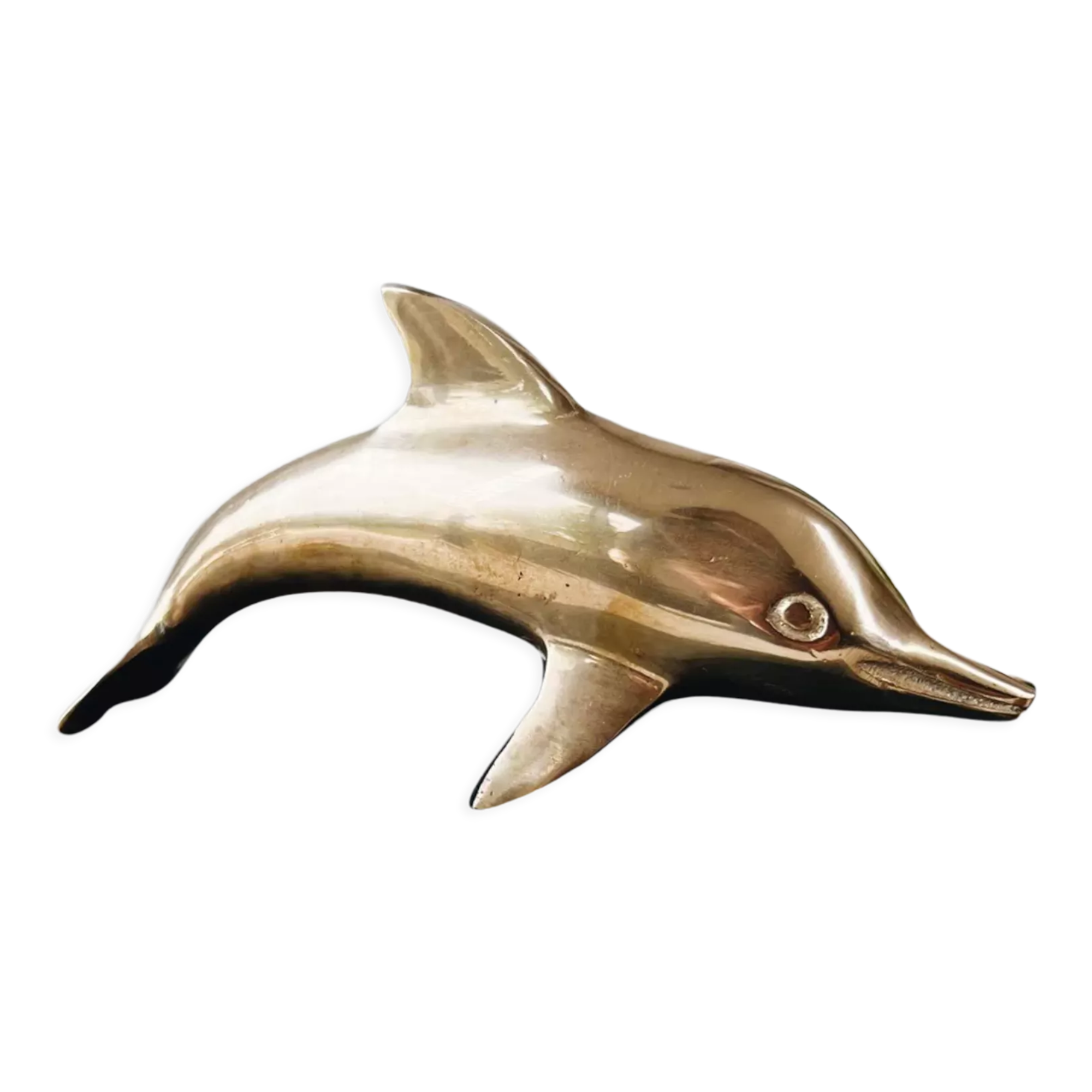 Vintage brass dolphin