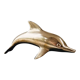 Vintage brass dolphin