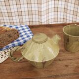 Olive green teapot