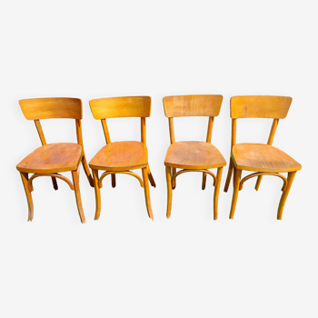 4 chaises bistrot en bois