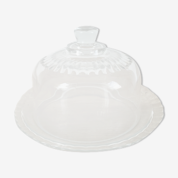 Arcoroc glass cheese or dessert bell