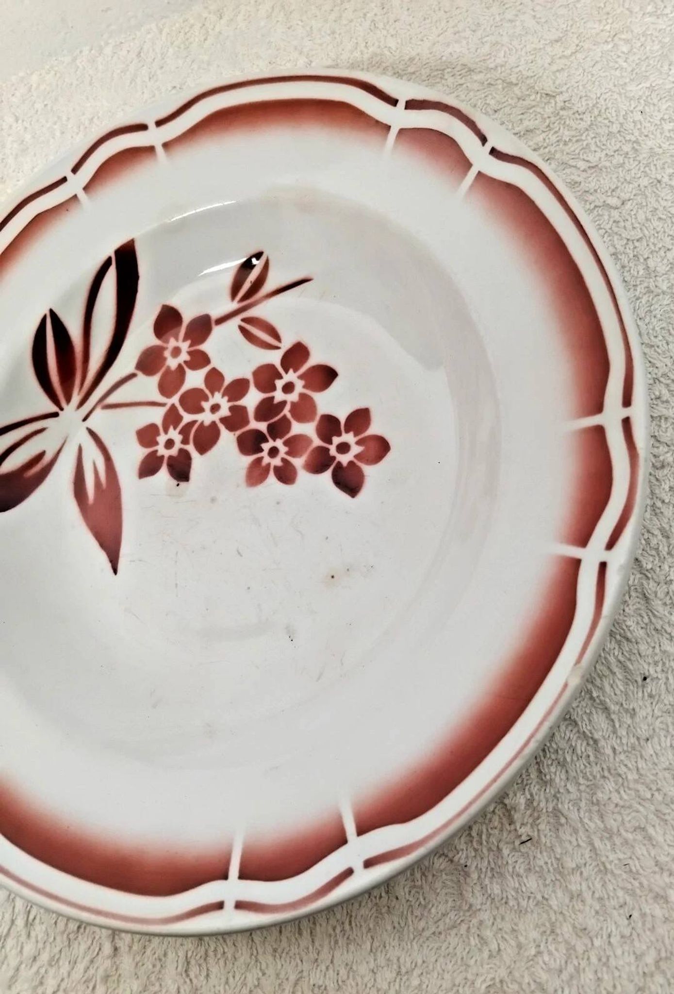 Ancienne Assiette Creuse Badonviller Vintage