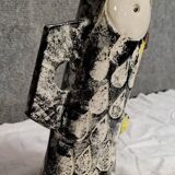 Ceramic vase representing a stylized fish, 20th century