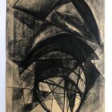 heide lindecke, untitled, circa 1960-70. charcoal on paper