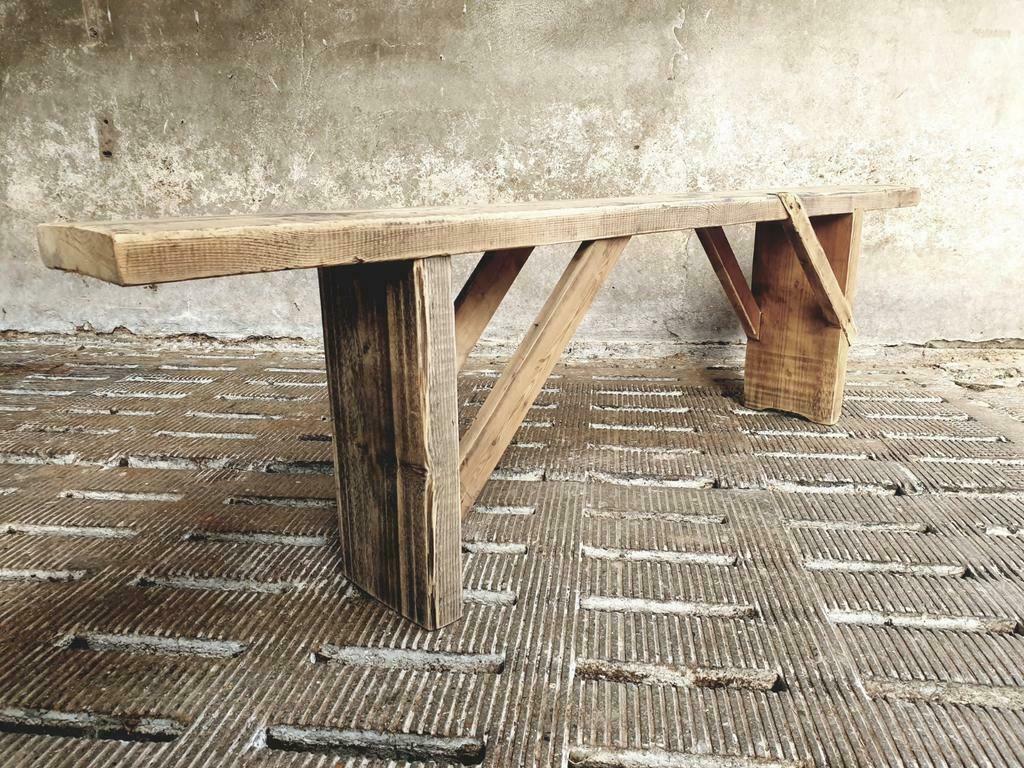 Old bench sidetable pine bench