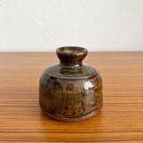 Vintage flamed stoneware vase