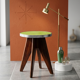 Vintage pop design stool 1950 • granny green leather