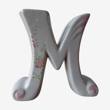 Soliflore vase lettre "m"