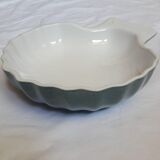 Oven dish in the shape of a blue scallop shell - Vintage