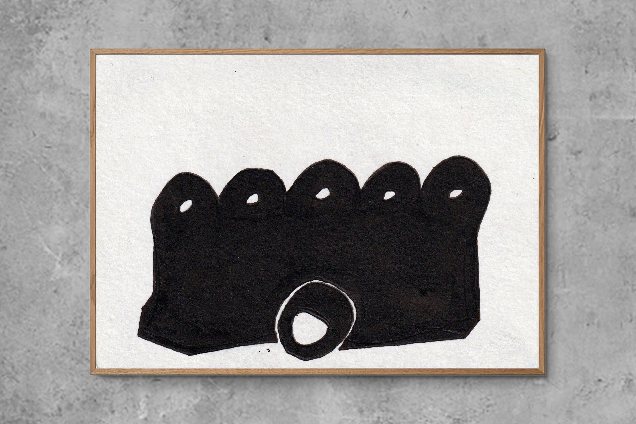 Ink drawing on paper by Gérald Foltête 2008 - 10x15 cm