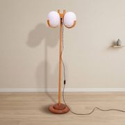 Lampe de sol de l'âge atomique, éclairage d'hôtel vintage, Tchécoslovaquie années 1970