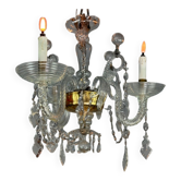Lustre liégeois de style Louis XV en verre et cristal, vers 1900