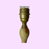 60s Green Marble Table Lamp From Denmark | Vintage Desk Lamp Green Marble With Brass Mid-Century