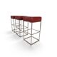De Sede set of 3 DS 218/55 leather bar stools by Paolo Piva, 2000