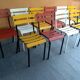 Lot of 10 former chairs of the 1960s iron bistro