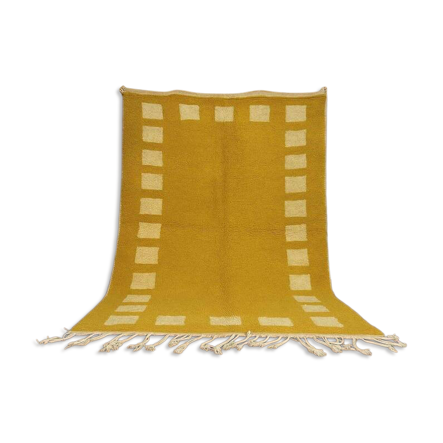 Handmade Moroccan natural wool rug size 1/2 m