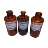 Set of three Pharmacy pot