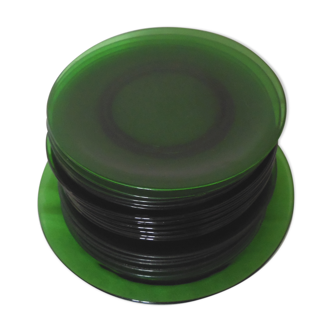 19-piece service Vereco transparent green
