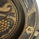 Carved wooden fruit bowl – Centrepiece with grape decoration