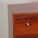 Large Art Deco mahogany chest of drawers from the 1940s.
